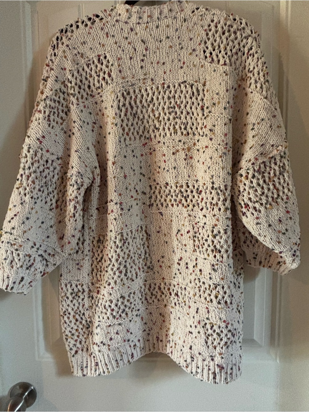 Amaryllis Open-Knit Speckled Cardigan - Picture 2 of 4